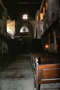 View of the Interior of the Church of Saints Sergius and Bacchus (Abu Serga) by Coptic